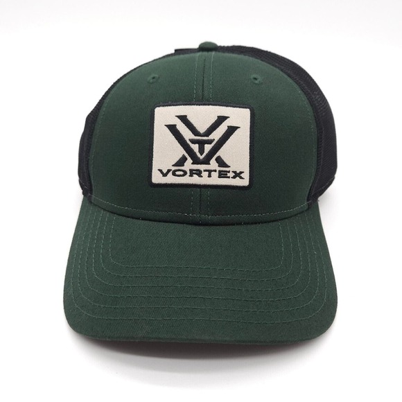 Vortex Optics Snapback Mesh Hat Guns Firearms Green Black Ball Cap Hunting New - Picture 3 of 7